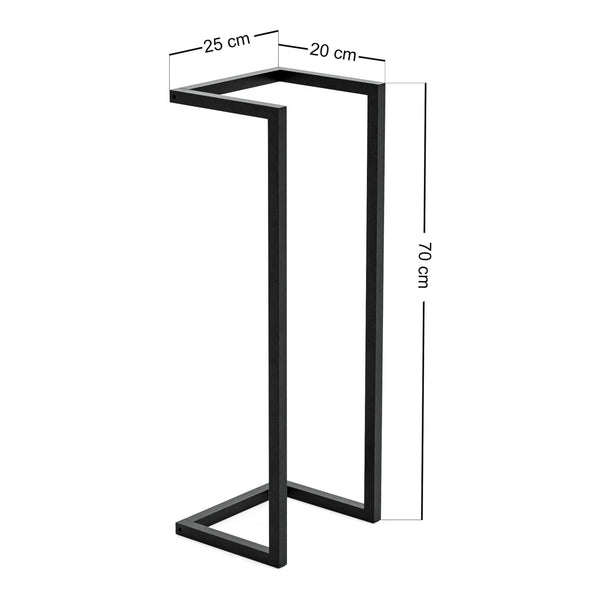 Handtuchhalterung Loppa 70x25x20 cm Schwarz [en.casa]