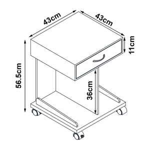 Rolltisch Jokkmokk 56,5x43x43 cm Bambus [en.casa]