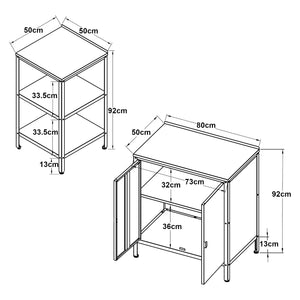 Outdoorset Bolognano Standregal und Schrank Schwarz, matt [casa.pro]