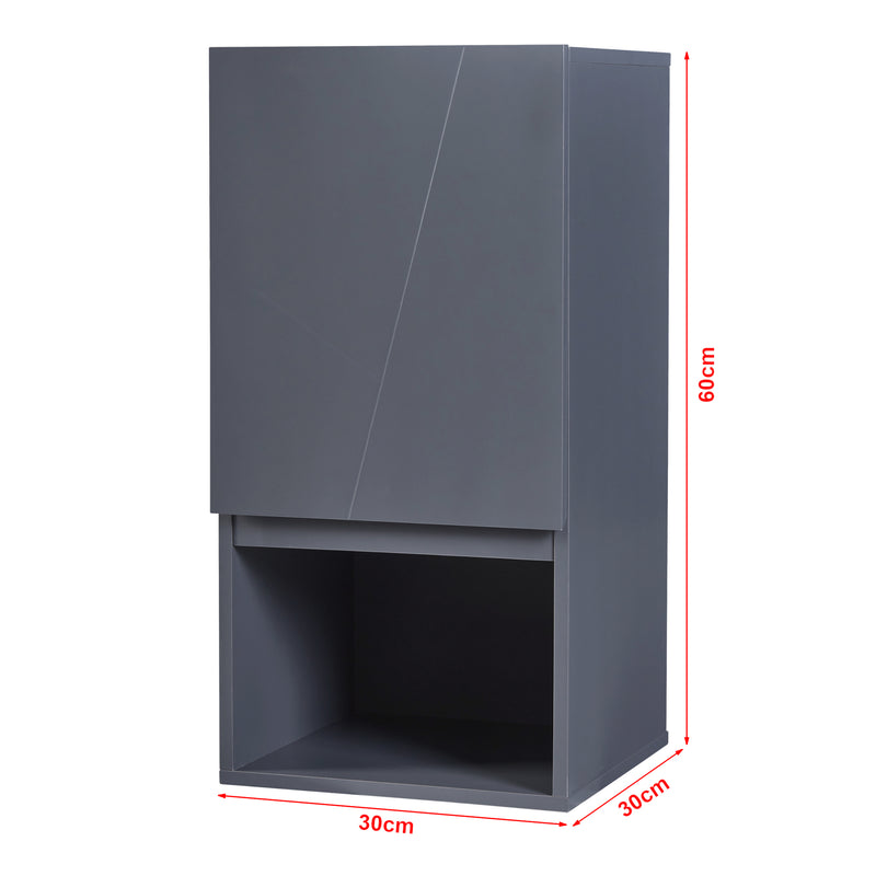 Maßskizze Hängeschrank Overath 30x30x60 cm Grau [en.casa]