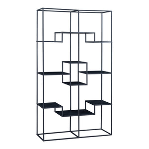 Standregal Råde Metall 180x100x35 cm Schwarz [en.casa]