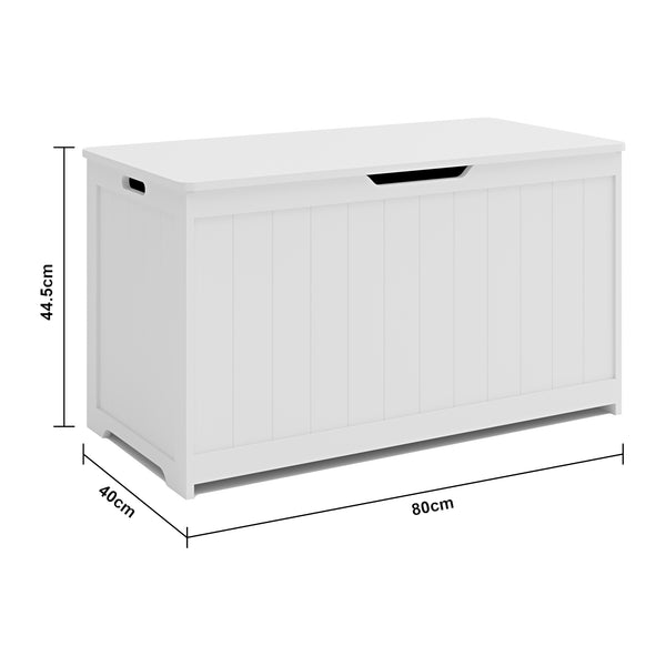 Spielzeugkiste Podek 80x40x44,5 cm Weiß [en.casa]