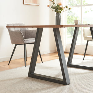 Tischgestell 2er Set Lyngby 72x55/70cm Schwarz [en.casa]