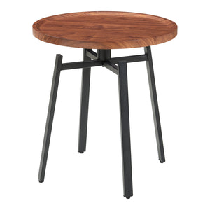 Beistelltisch Mippeena 54xØ50 cm Schwarz/Walnuss [en.casa]
