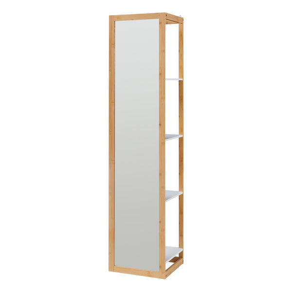 Spiegelregal As 170x40x35 cm Bambus [en.casa]