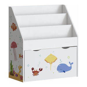 Kinderregal Aarnskona 70x63x30 cm Aqua Dream Motiv [en.casa]