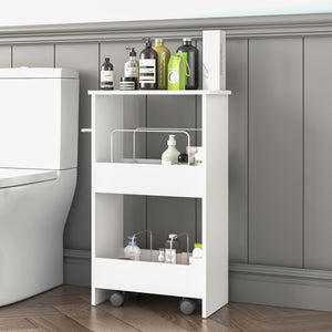 Rollwagen Katra 67x40x20 cm Weiß [en.casa]