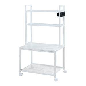 Rollbarer Druckertisch Svanaldsvipp 100x55x38 cm cm Weiß [en.casa]