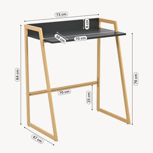Schreibtisch Kuomi 84x73x47 cm Beige/Dunkelgrau [en.casa]