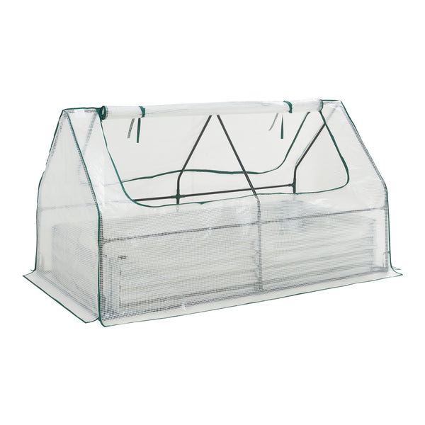 Hochbeet mit Gewächshaus Balsorano 186x96x98 cm [en.casa]