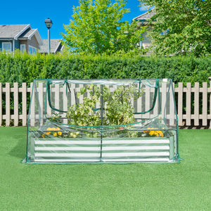 Hochbeet mit Gewächshaus Balsorano 186x96x98 cm [en.casa]