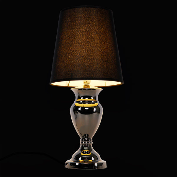 Moderne Tischlampe H:48cm Schwarz Tischleuchte Lampe Leuchte [Lux.Pro]