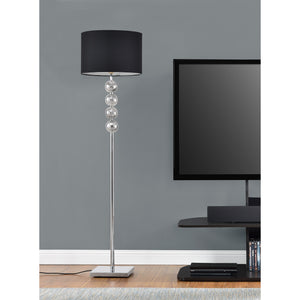 Stehleuchte Spheridern 1x E27 Ø 37,5 x 155 cm Chrom/Schwarz lux.pro