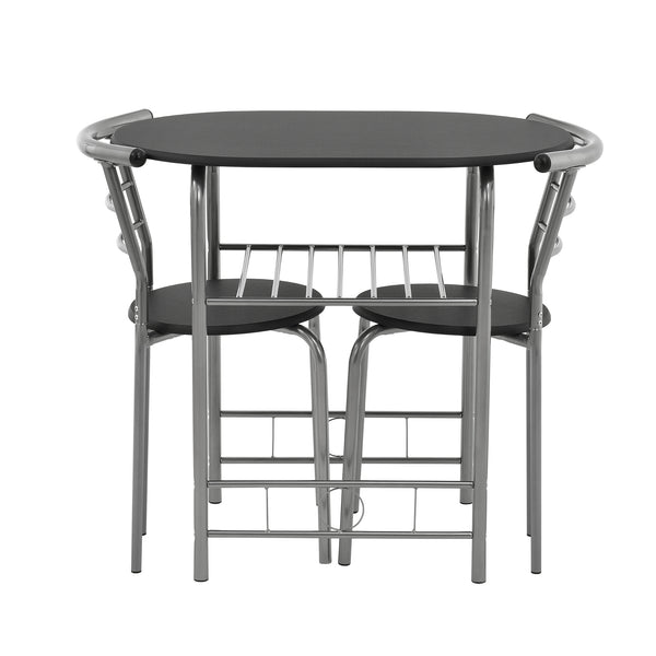 Essgruppe Yiltornio (Set, 3-tlg) Schwarz/Silver [en.casa]