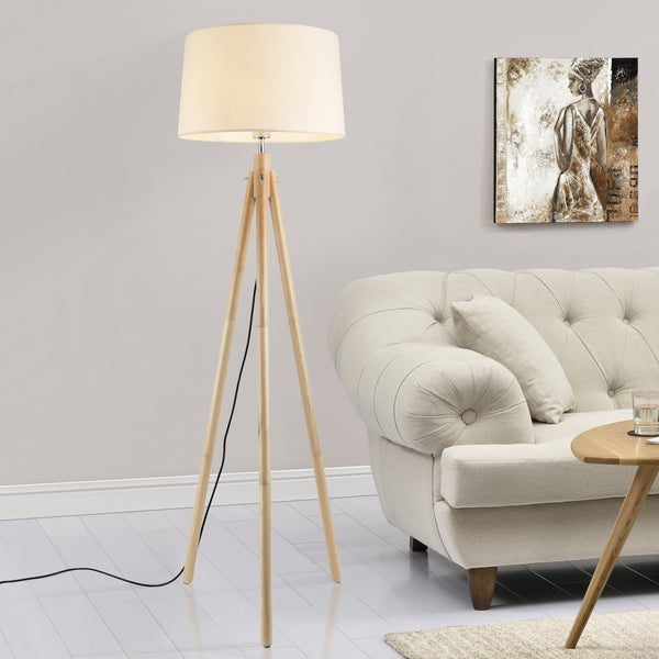 Stehleuchte Tomar 153 cm 1xE27 Max. 60W Weiß lux.pro