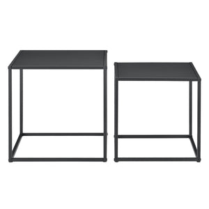 Beistelltisch Morsum 2er Set Industriedesign Schwarz [en.casa]
