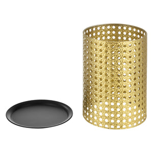 Beistelltisch Theux 2er Set Schwarz/Goldfarben en.casa
