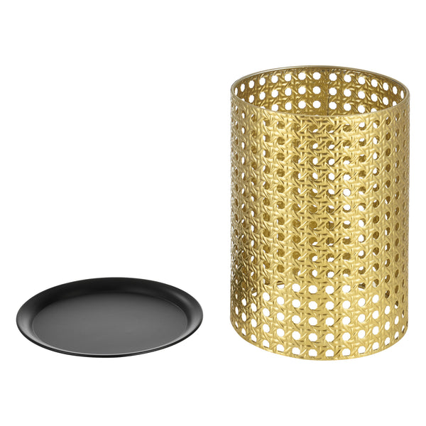 Beistelltisch Theux 2er Set Schwarz/Goldfarben en.casa