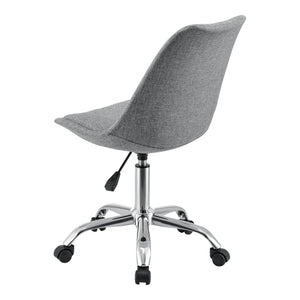 Bürostuhl Atherton 83-93x48x55 cm Hellgrau [en.casa]