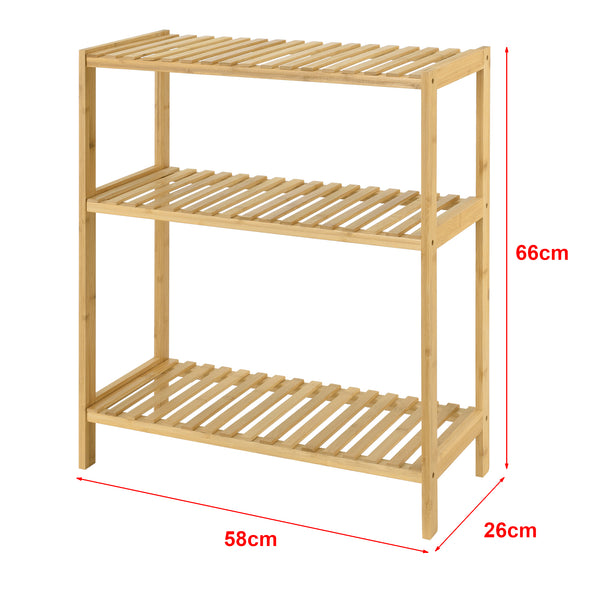 Bambus Standregal Nyköping 58 x 26 x 66 cm [en.casa]