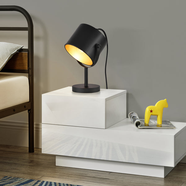 Tischleuchte Farstorp 1 x E27 Schwarz [lux.pro]