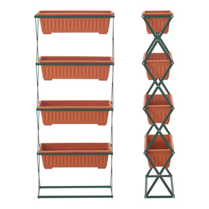 Vertikalbeet Veenendaal 51x21x125 cm 4-stufig [en.casa]