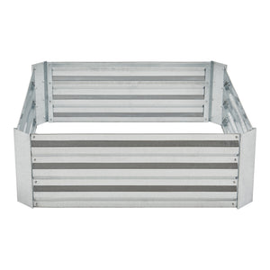 Pflanzbeet Barneveld 90x90x30cm Stahl Silber [en.casa]