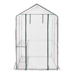 Gewächshaus Oosterhout mit Ablagen 120x186x190cm Transparent [en.casa]