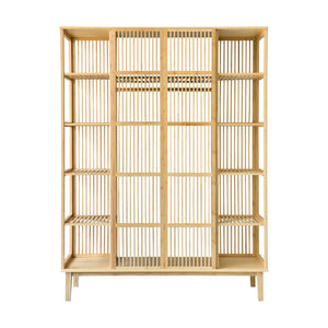 Bambus Kleiderständer Hudiksvall 185x140x45cm [en.casa]