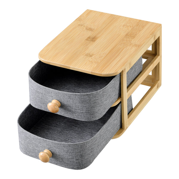 Schreibtischorganisator Arsivik mit 2 Schubladen [en.casa]