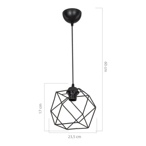 Hängeleuchte Brentwood E27 Metall Schwarz [lux.pro]