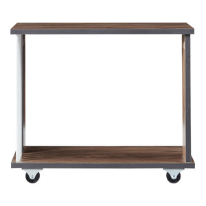 Beistelltisch Haarby mit 4 Rollen 42x50x24 cm Eicheoptik [en.casa]