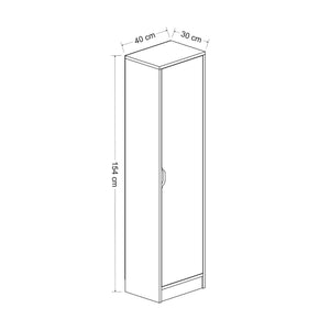 Büroschrank Egvad mit einer Tür Walnussoptik / Weiß [en.casa]