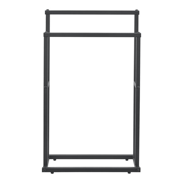 Handtuchhalter mit 2 Stangen 78 x 48 x 24 cm Schwarz [en.casa]