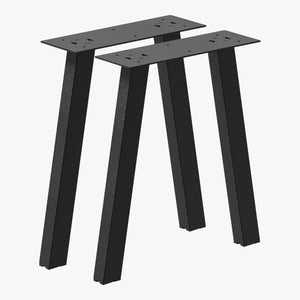 Tischgestell Mariager 2er-Set Stahl 40x37,5 cm Schwarz [en.casa]