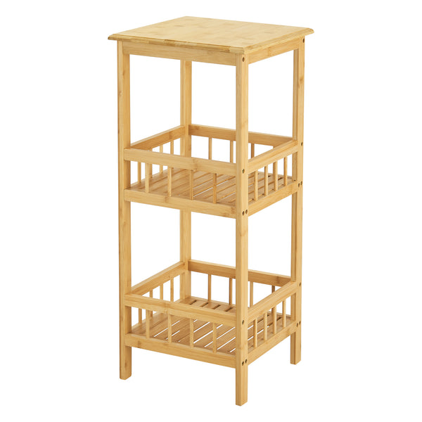 Standregal Pyhäjärvi Bambus 79x33x33 cm Natur [en.casa]
