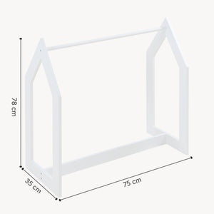 Garderobenständer Værløse 78x75x35cm Weiß [en.casa]