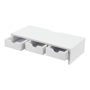 Monitorständer Ruovesi 12x51x25cm Weiß [en.casa]