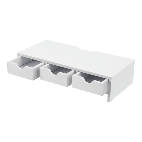 Monitorständer Ruovesi 12x51x25cm Weiß [en.casa]