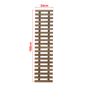 Blumentopf-Wandregalset Herwijnen 3er Set 100x24cm Dunkler Holzton [en.casa]