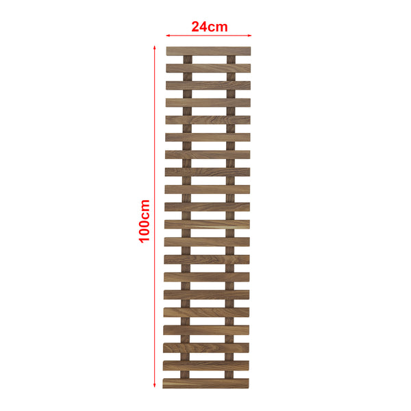 Blumentopf-Wandregalset Herwijnen 3er Set 100x24cm Dunkler Holzton [en.casa]