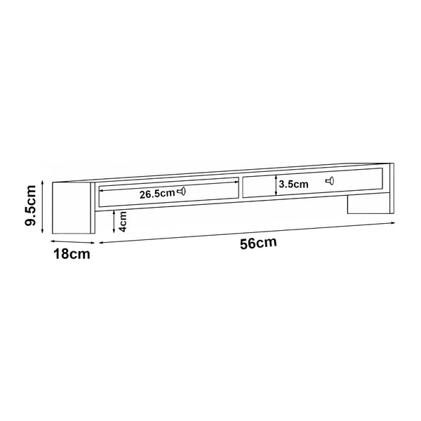 Monitorständer Hallstahammar 56x18x9,5 cm Bambus [en.casa]