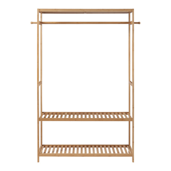 Garderobenständer Herøy 165x100x35cm Bambus [en.casa]