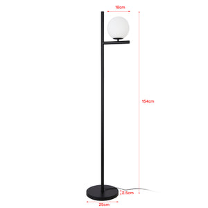 Stehlampe Aberdaron Schwarz / Weiß [lux.pro]