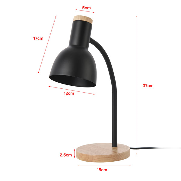 Tischleuchte Woodley Schwarz [lux.pro]