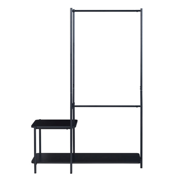 Garderobenständer Bø 150x100x34cm Schwarz [en.casa]