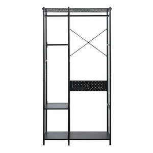 Garderobenständer Brønnøy 182x90x46cm Schwarz [en.casa]