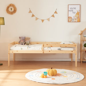 Doppel-Kinderbett Sonkajärvi 90x200cm Kiefernholz Natur [en.casa]