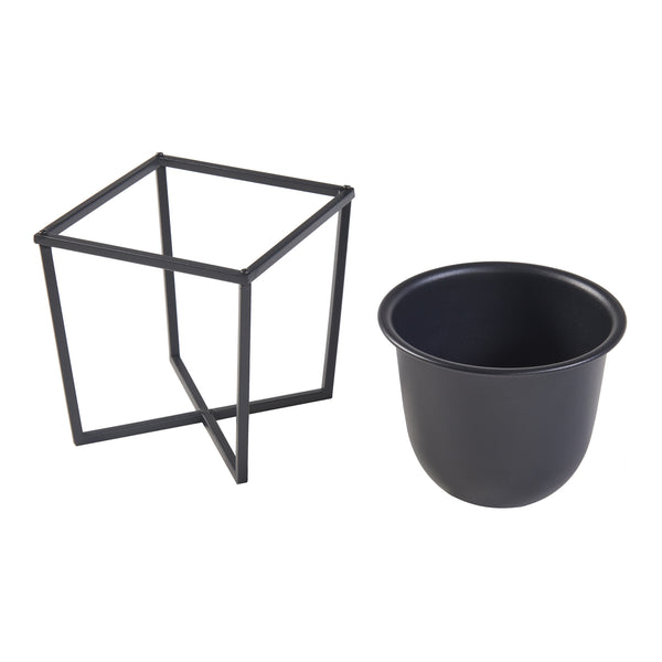 Pflanzenständer Nordmaling 2er Set Metall Schwarz [en.casa]