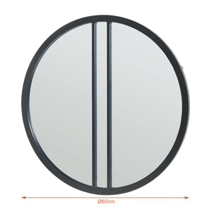 Wandspiegel Suomussalmi Ø60 cm Schwarz [en.casa]